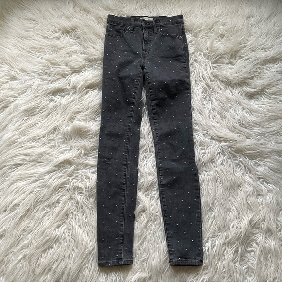 Madewell 9" High-Rise Skinny Jeans:‎ Metallic Dot Edition - Picture 1 of 4